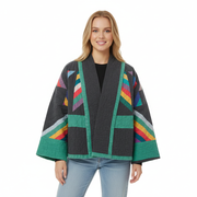 Zeline Casaco Acolchoado para Mulher – Casaco Oversize Patchwork Retro com Estilo Moderno