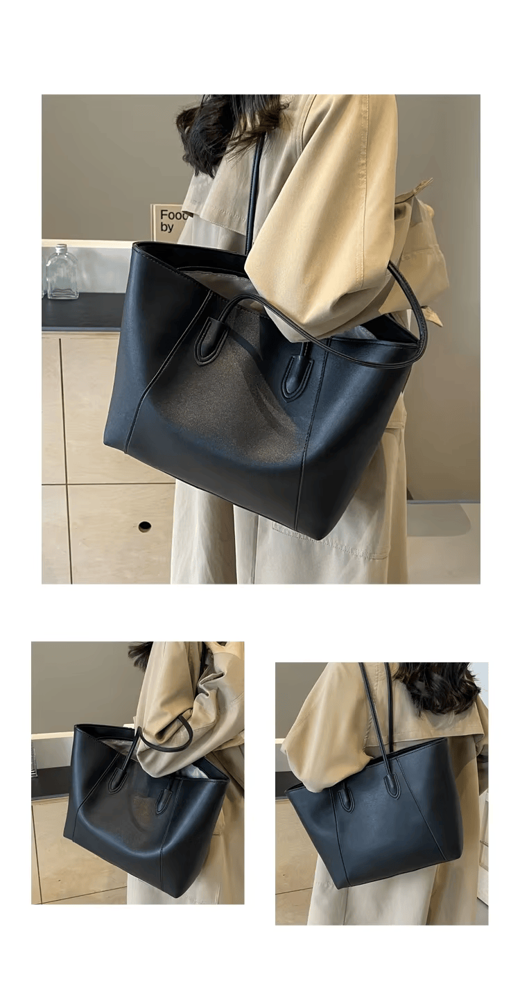 Jivika Damenhandtasche – Große Umhängetasche aus Kunstleder mit geräumigem Fach & Innentaschen