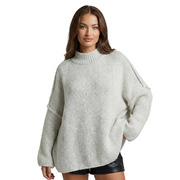 Kylan ženski pulover oversize s rolkom – mekana pletenina, širok kroj i moderan stil