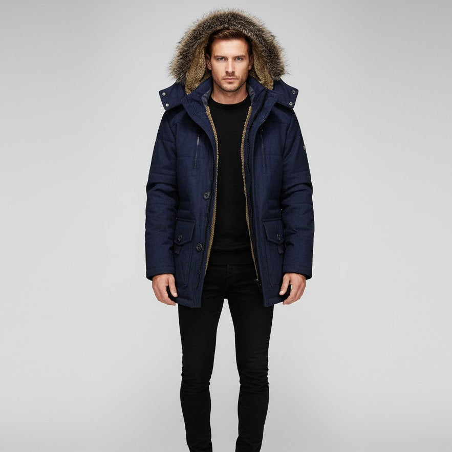 Marcus Winterparka für Herren mit Pelzkragen – Lockerer Schnitt, optimale Wärme & täglicher Gebrauch