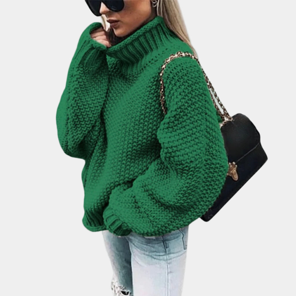Lina Rolák Oversize Dámský Svetr – Teplý Svetr s Volným Střihem v Moderním Stylu