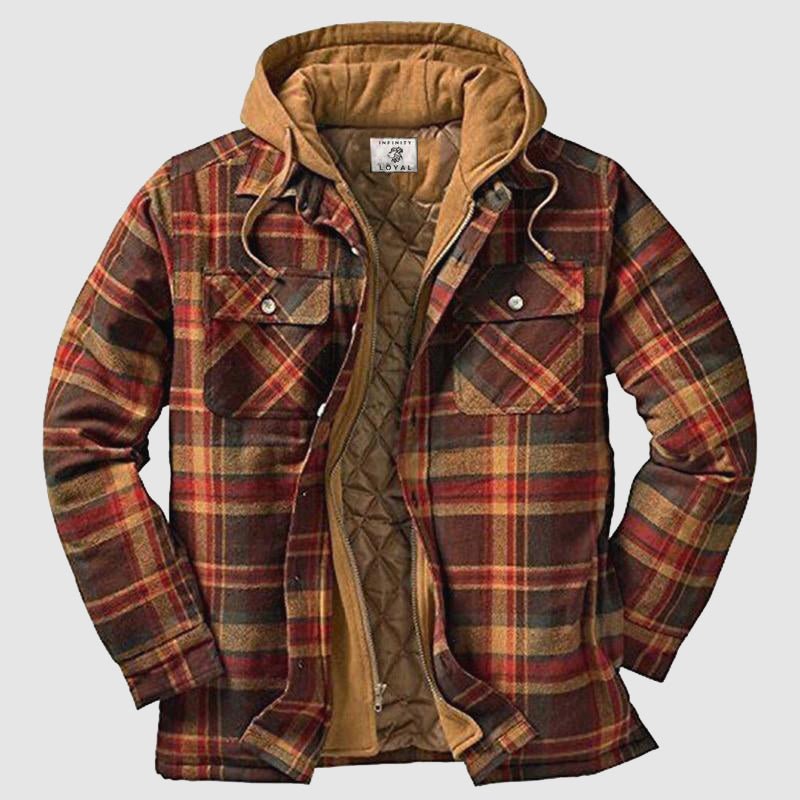 Andre Men's Jacket – Warm & Comfortable Flannel Lumberjack Jacket in Classic Style