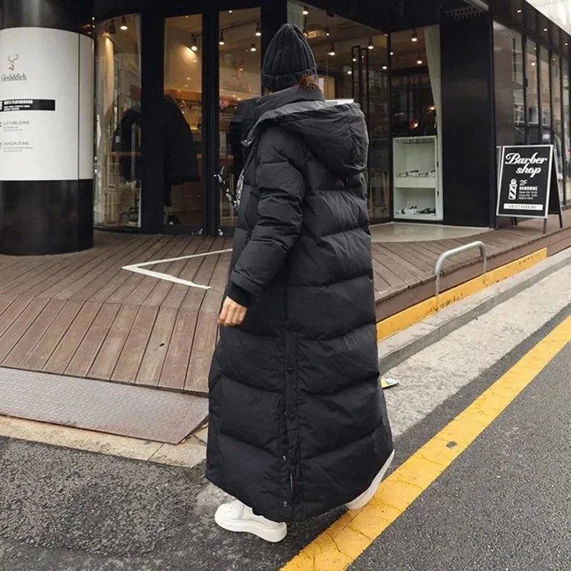 Kaliyah Casaco Longo Mulher Inverno – Matelassado Quente, Capuz Removível & Estilo Moderno
