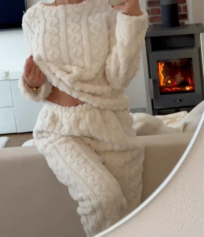 Jheyda WinterSoft unisex πυτζάμα από φλις κοραλί – ζεστό και απαλό σετ για χειμώνα & χαλάρωση