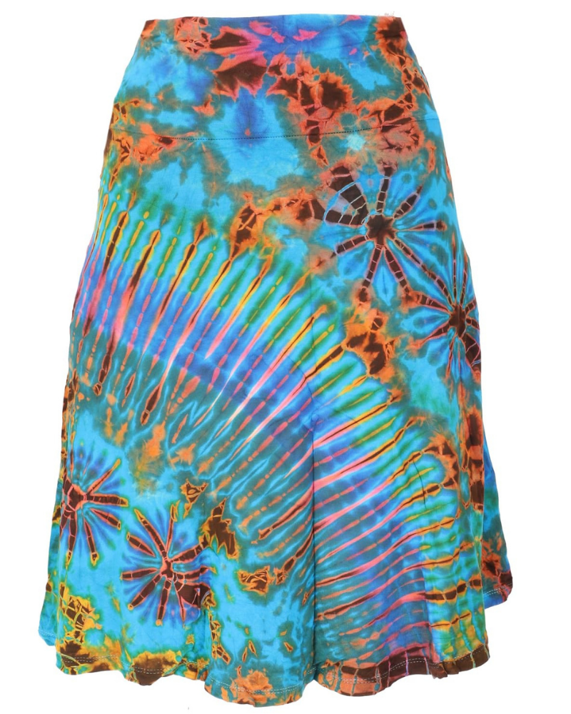 Dámská midi sukně Juniper Jupe Tie-Dye – 2v1 sukně přeměnitelná na top bez ramínek