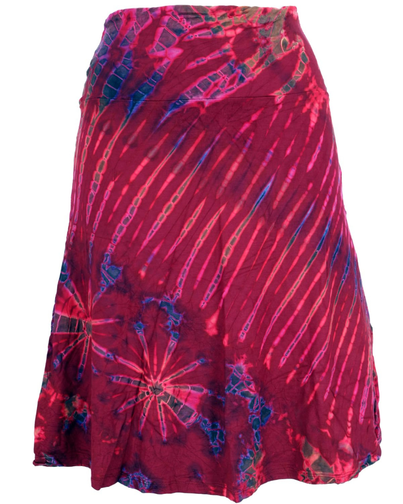 Dámská midi sukně Juniper Jupe Tie-Dye – 2v1 sukně přeměnitelná na top bez ramínek