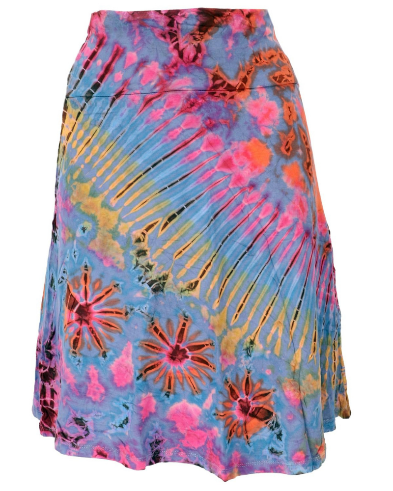 Dámská midi sukně Juniper Jupe Tie-Dye – 2v1 sukně přeměnitelná na top bez ramínek
