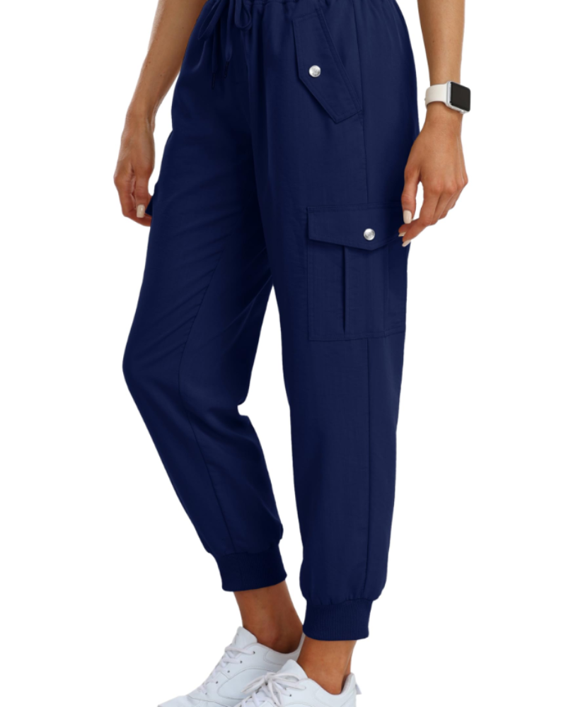 Calças Cargo Apolline para Mulher – Leves, Respiráveis, Cintura Elástica e 6 Bolsos
