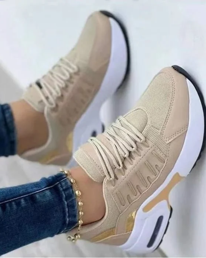 Renata Dames Sneakers – Lichtgewicht en Comfortabele Plateau Sneakers met Luchtkussen