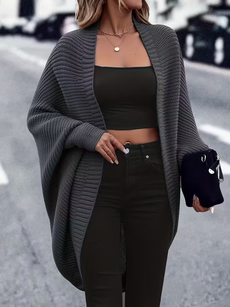 Madison Cardigan Tricoté Oversize pro ženy – Měkká zimní vrstva s volným střihem a předním rozparkem